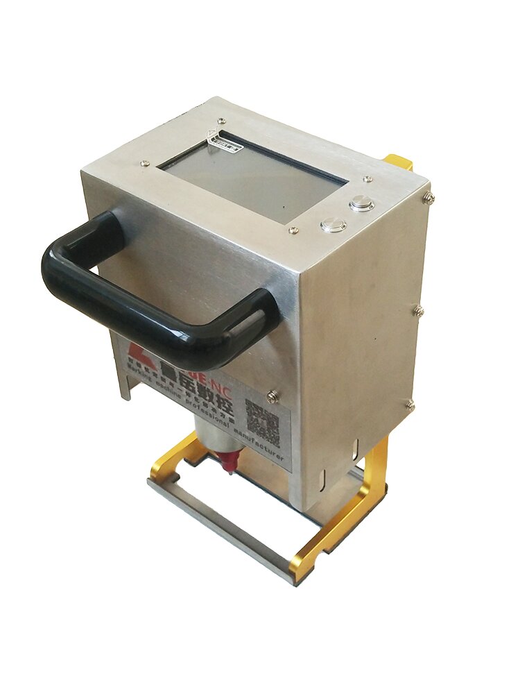 เครื่องแกะสลักไฟฟ้าแบบมือถือ, เครื่องเข้ารหัสแสตมป์เหล็กราง